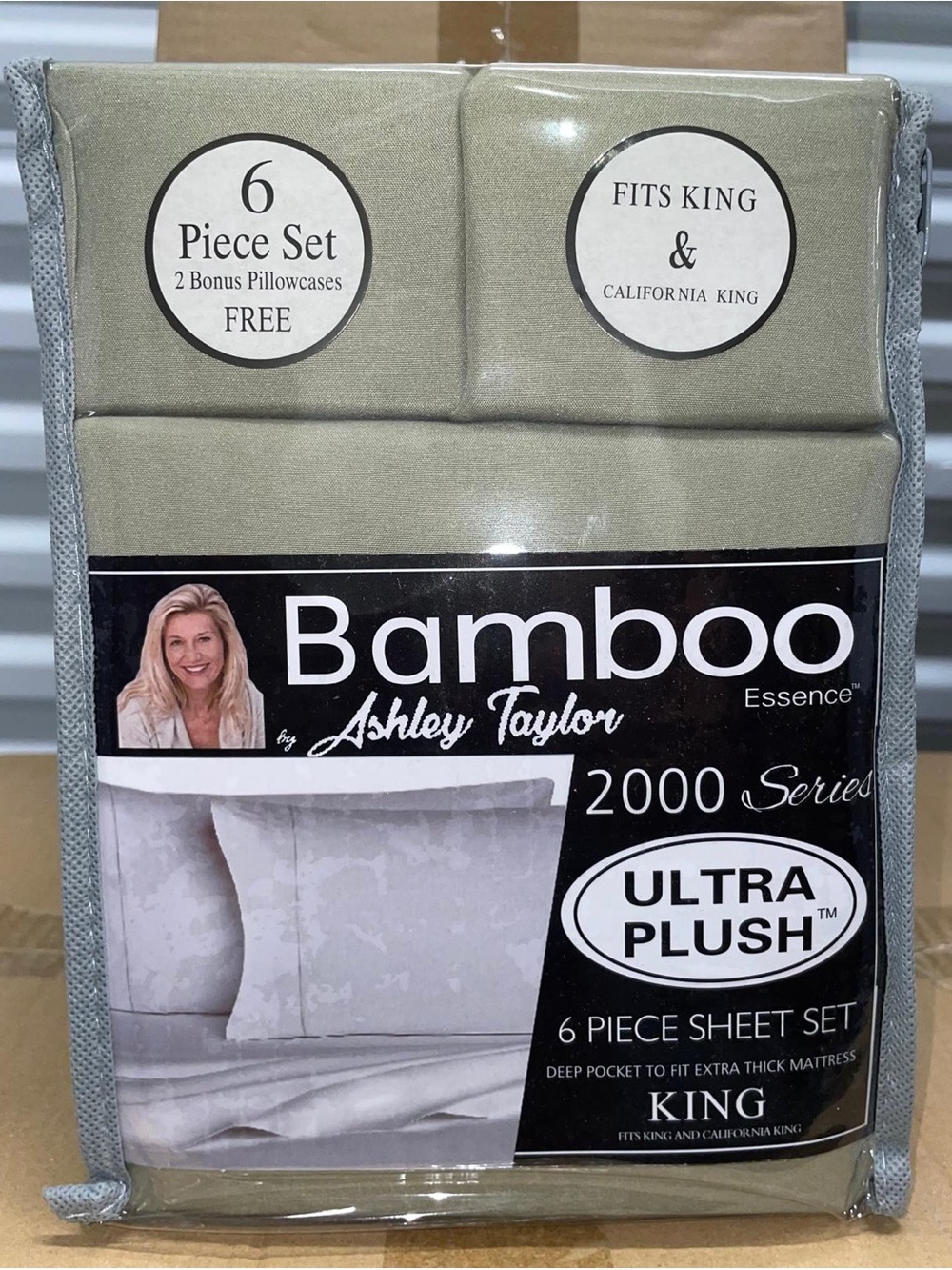 Ashley Taylor Bamboo Essence Ultra Plush 6-Piece Sheet Set - Sage Green